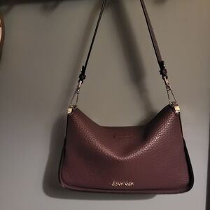 Calvin Klein EUC Plum Shoulder Bag